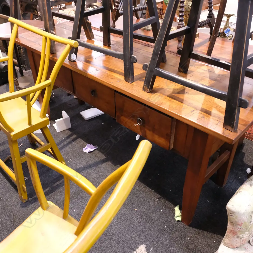 CONTEMPORARY 3 DRAWER RECLAIMED TIMBER SIDEBOARD W. 1800MM Image 1++