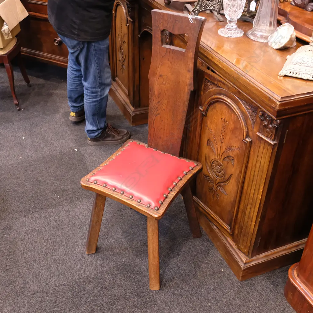 DUTCH OAK HIGH BACK CHAIR Image 1++