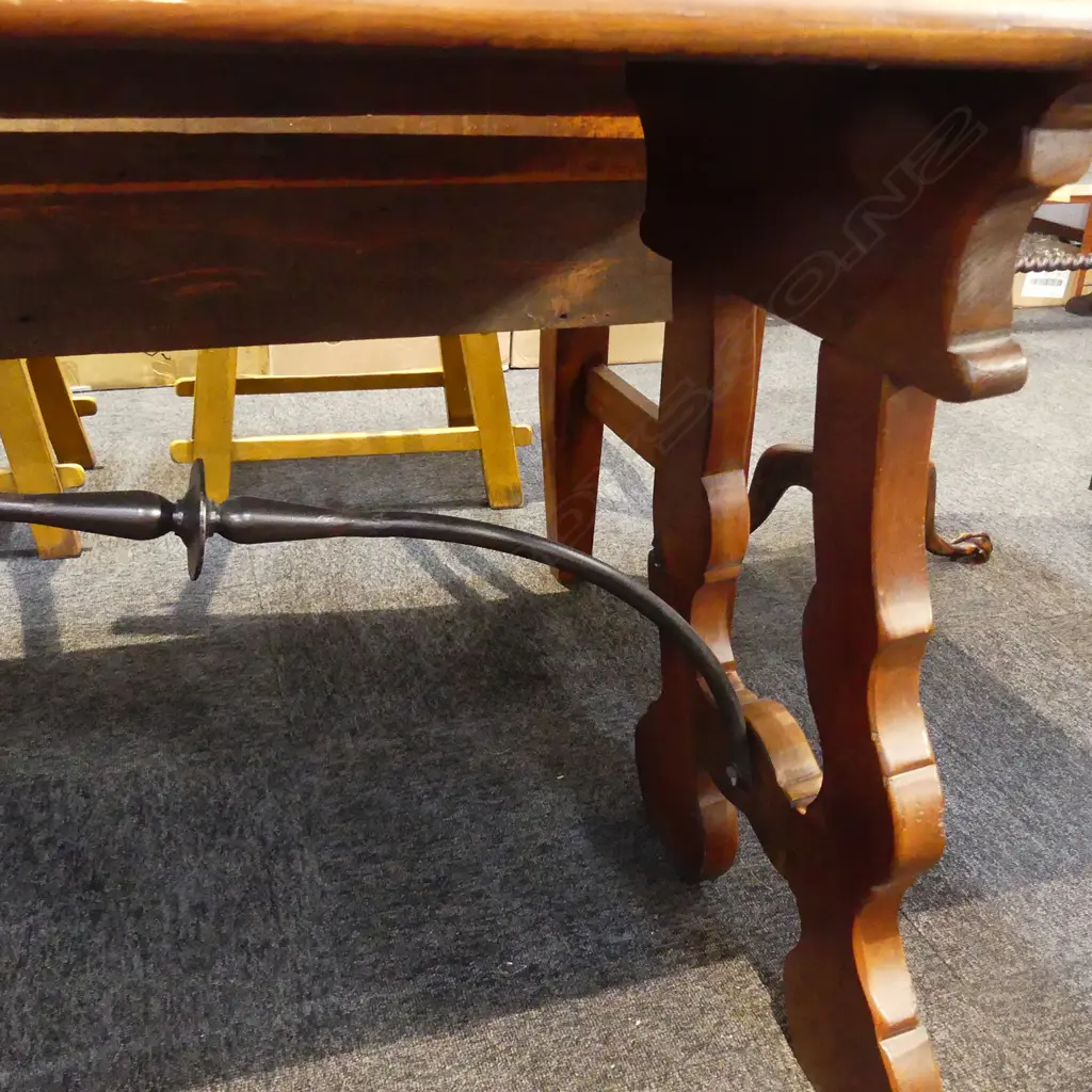 CONSOLE TABLE WITH WROUGHT IRON BASE L. 1800MM Image 1++