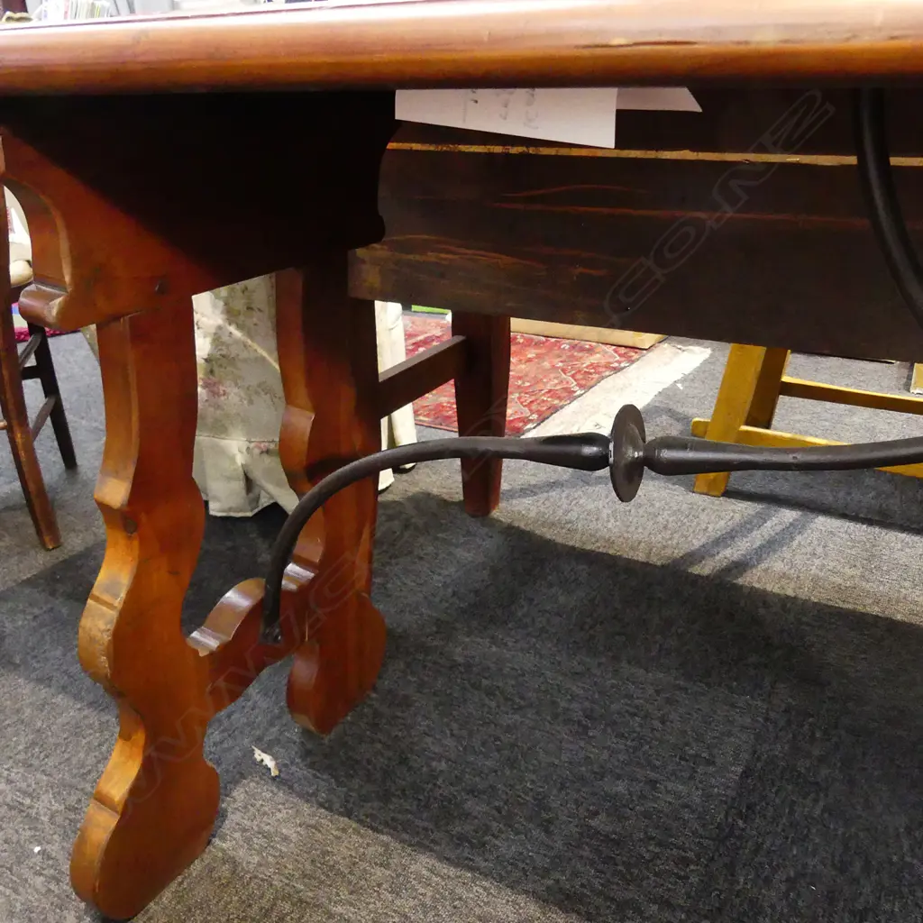 CONSOLE TABLE WITH WROUGHT IRON BASE L. 1800MM Image 1++