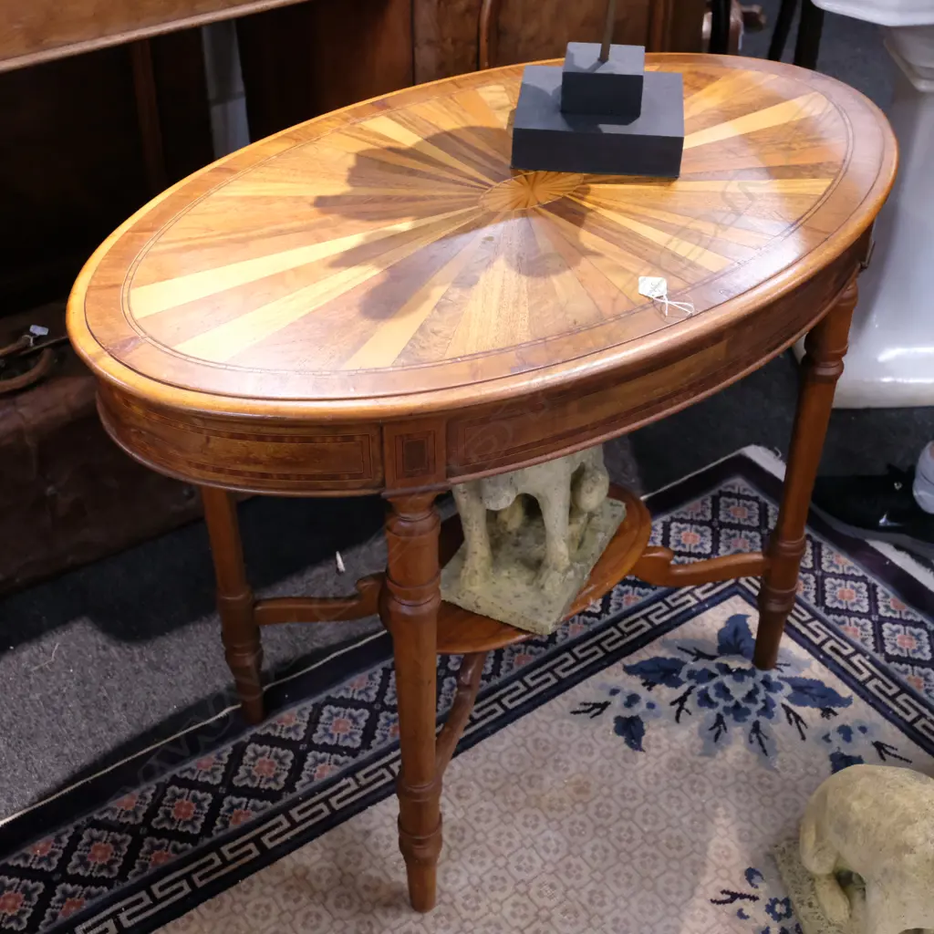 EDWARDIAN INLAID OVAL TABLE Image 1++