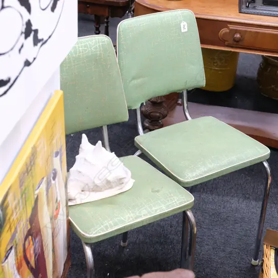RETRO GREEN SIDE CHAIRS