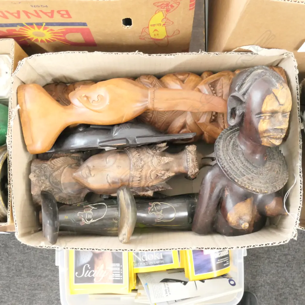 LOT ASST WOODEN CARVINGS  Image 1++