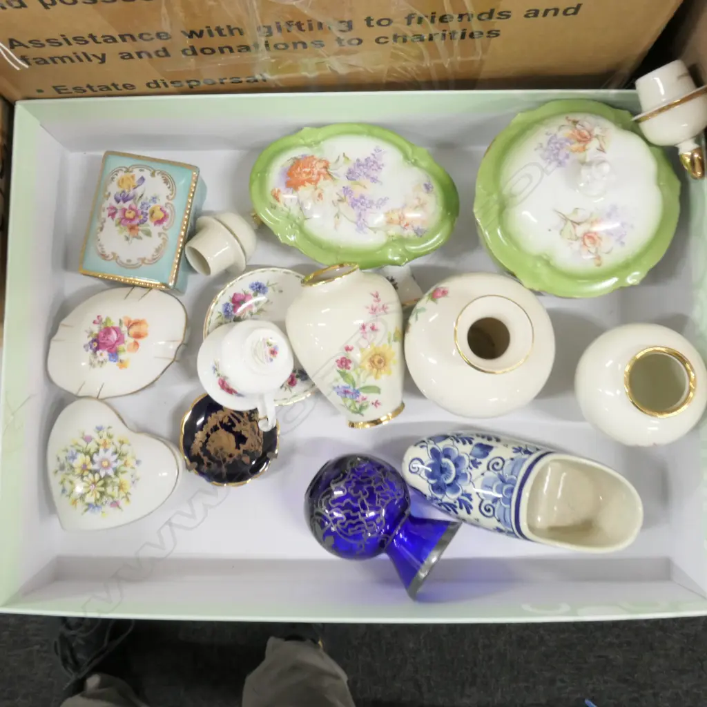 BOX OF SMALL MIXED CHINA, ETC Image 1++