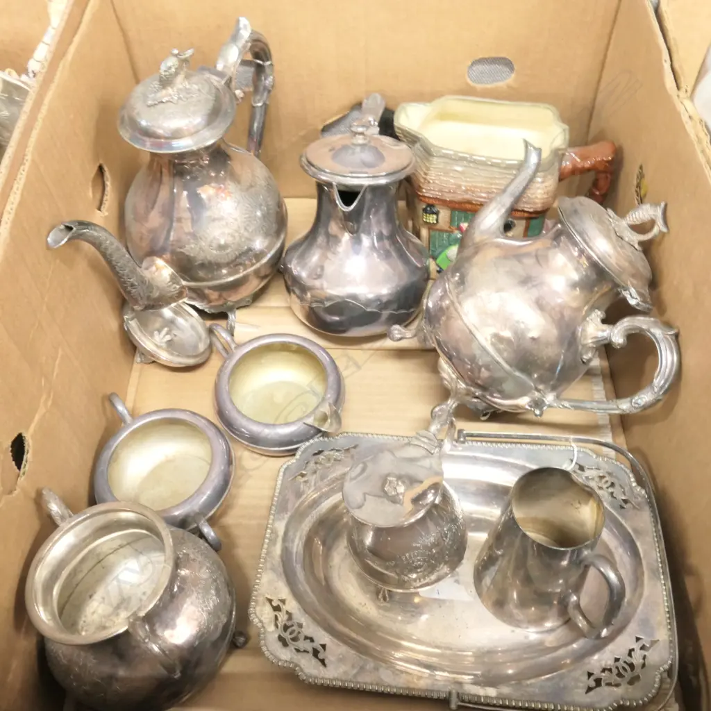 BOX LOT EPNS AND TOBY JUG Image 1++