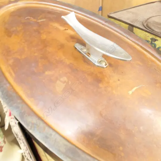 COPPER FISH PAN AND FONDUE FORKS