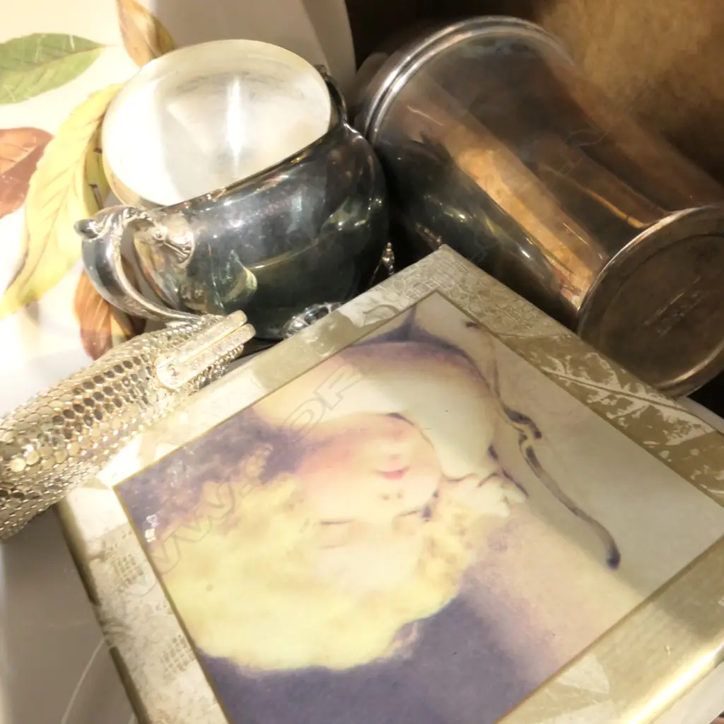 LOT ASST CHINA/EP 3 GLASSES IN WATERFORD BOX/PANEL ETC Image 1++