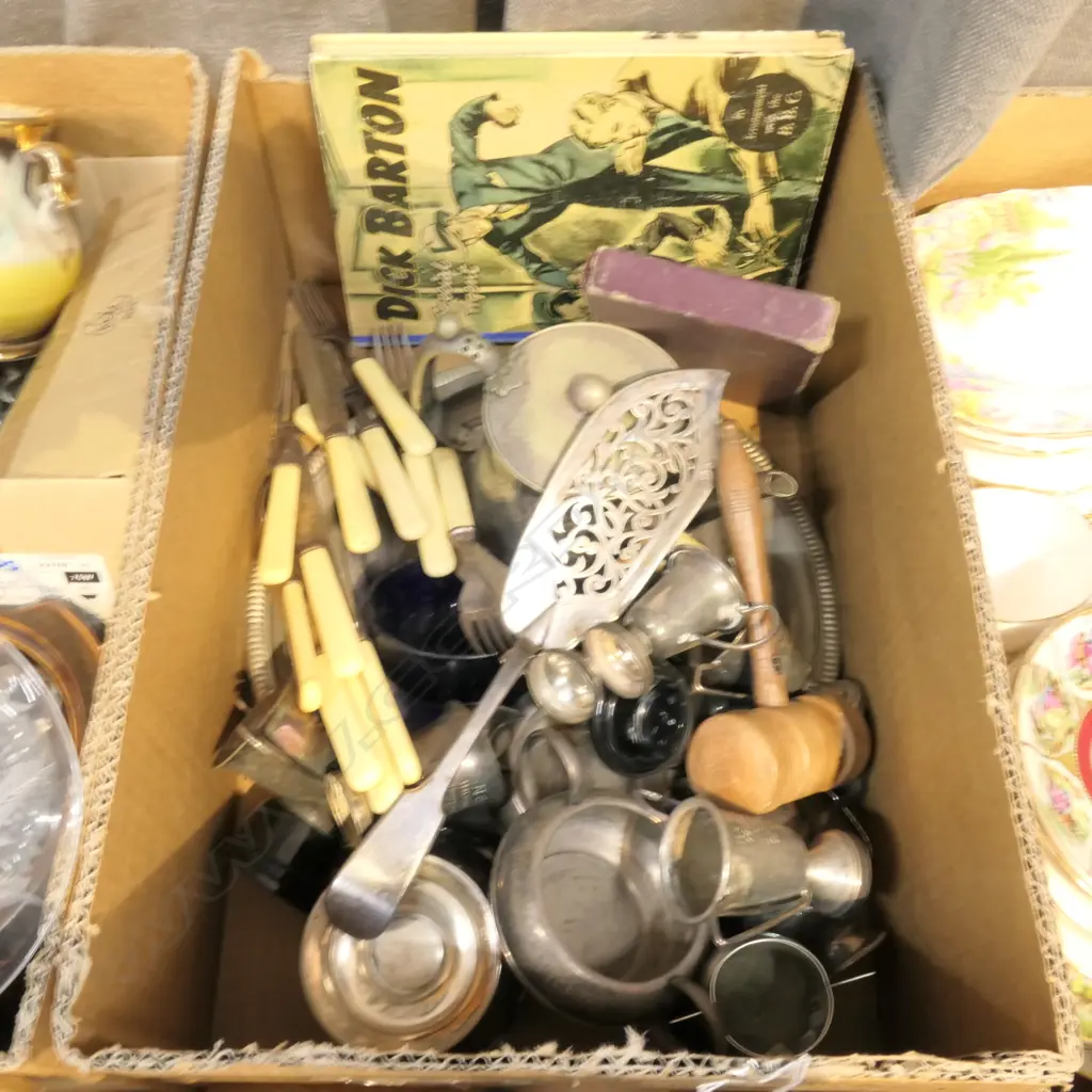 LOT ASST EP WARE/CUTLERY/BOOKS ETC Image 1++