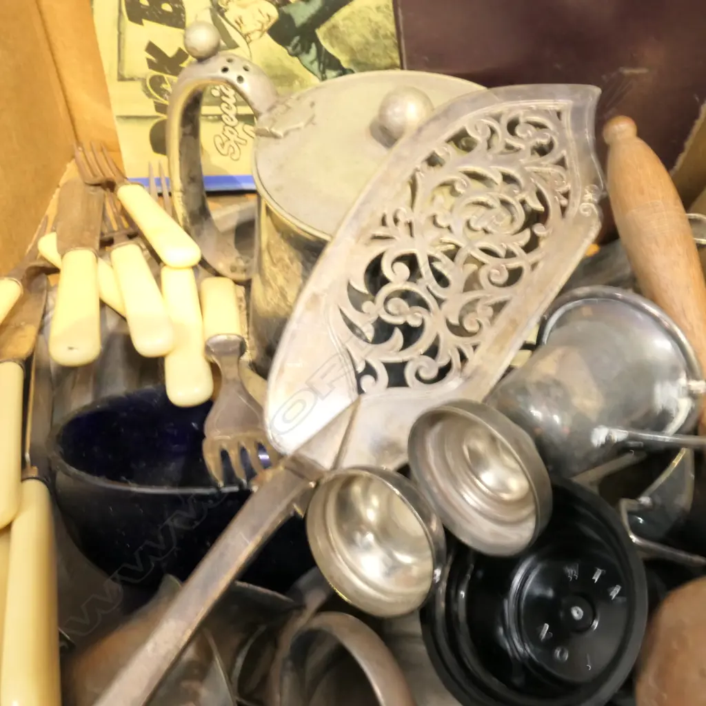 LOT ASST EP WARE/CUTLERY/BOOKS ETC Image 1++