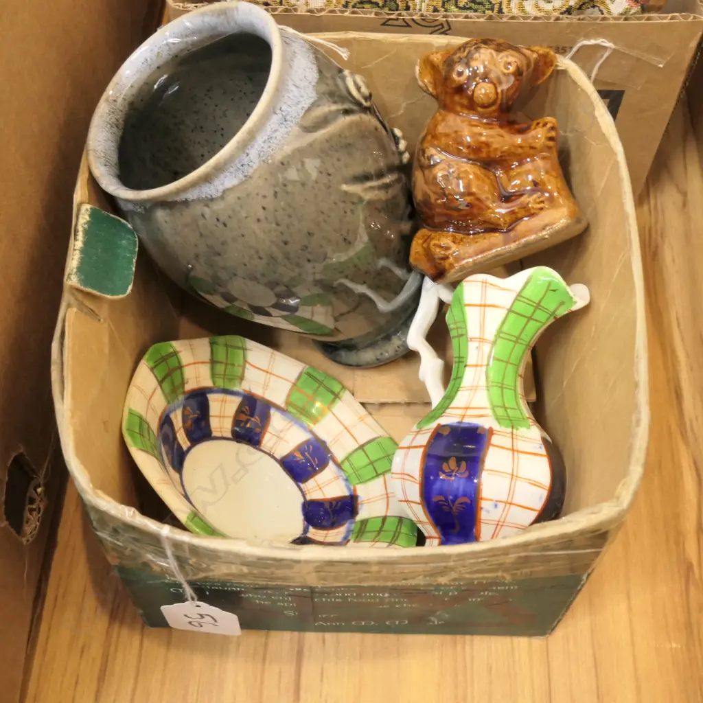 AUST VASE, KOALA ORNAMENT & MINIATURE WASH JUG & BASIN  Image 1++