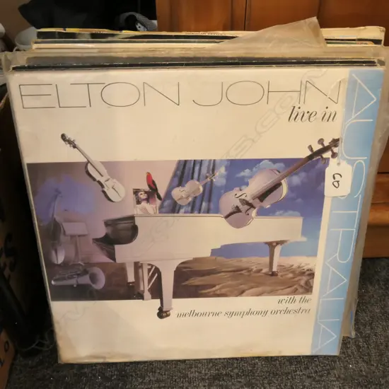 19 VINTAGE LP RECORDS; ELVIS ROD STEWART ETC