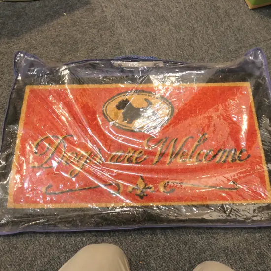 2 NEW DOG THEMED BRUSH DOORMATS