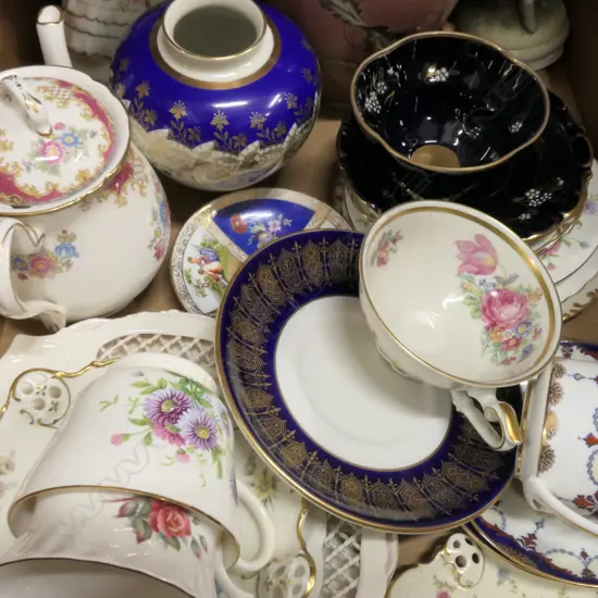 LARGE BOX OF MIXED CHINA, C.S.PLATE, ETC.
