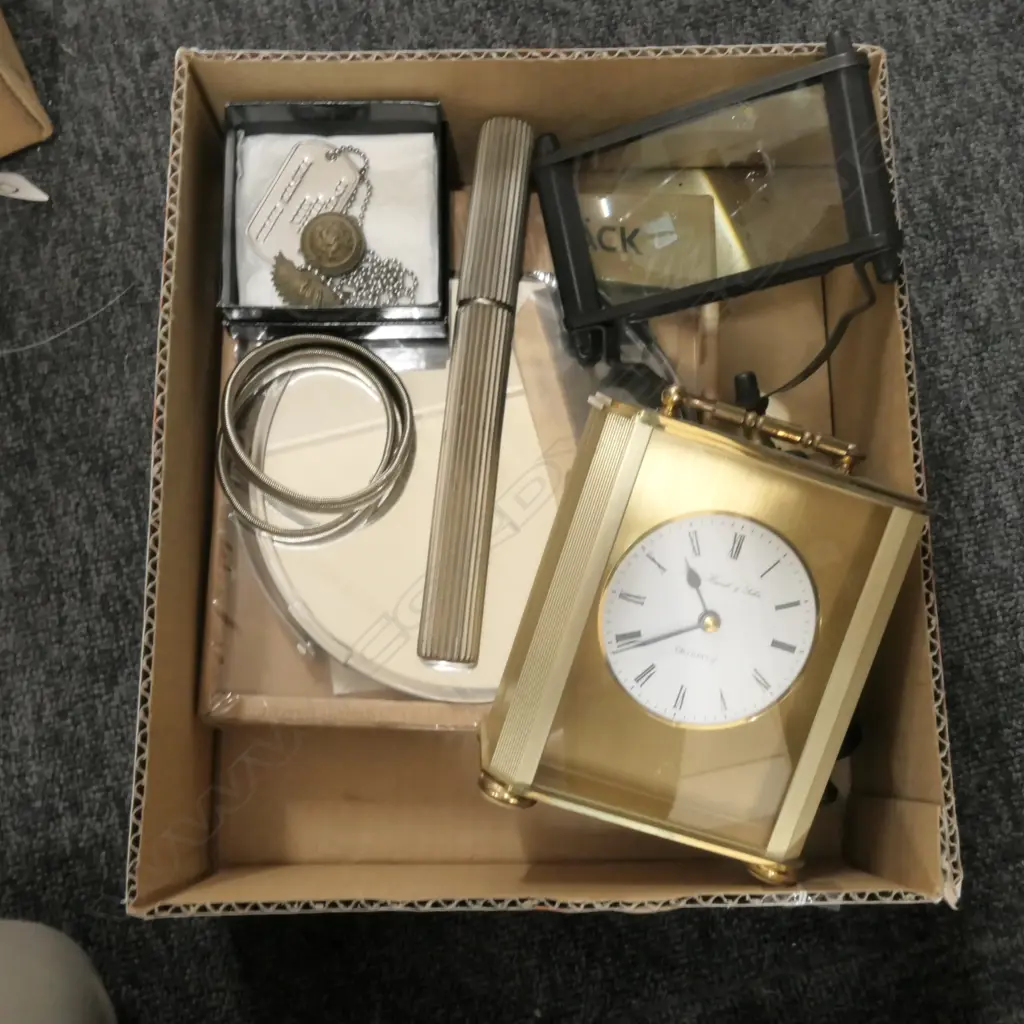 IKEA SHAVING MIRROR, OLD PENS, MAGNIFYING GLASS, HERMLE CLOCK & ODDS Image 1++