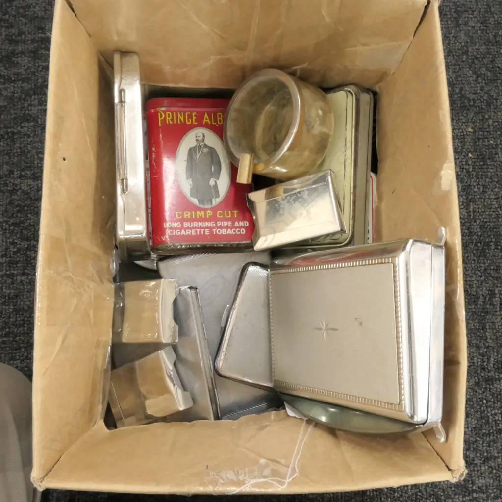 LOT ASST CIGARETTE TINS ETC Image 1++
