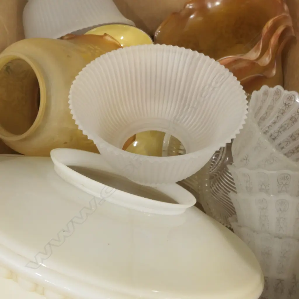 LOT ASST GLASS LIGHT SHADES Image 1++