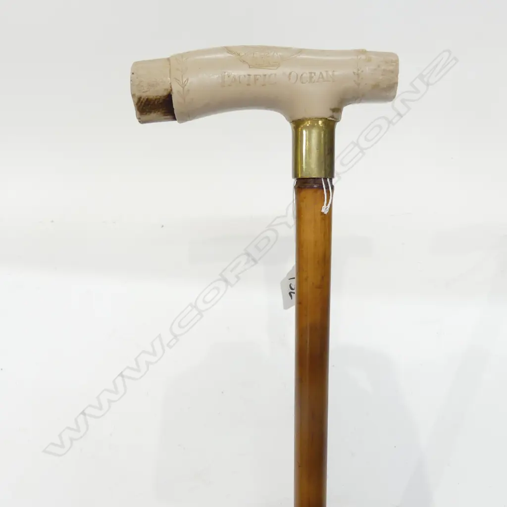 SWORD STICK WITH FAUX CORAL SCRIMSHAW HANDLE Image 1++