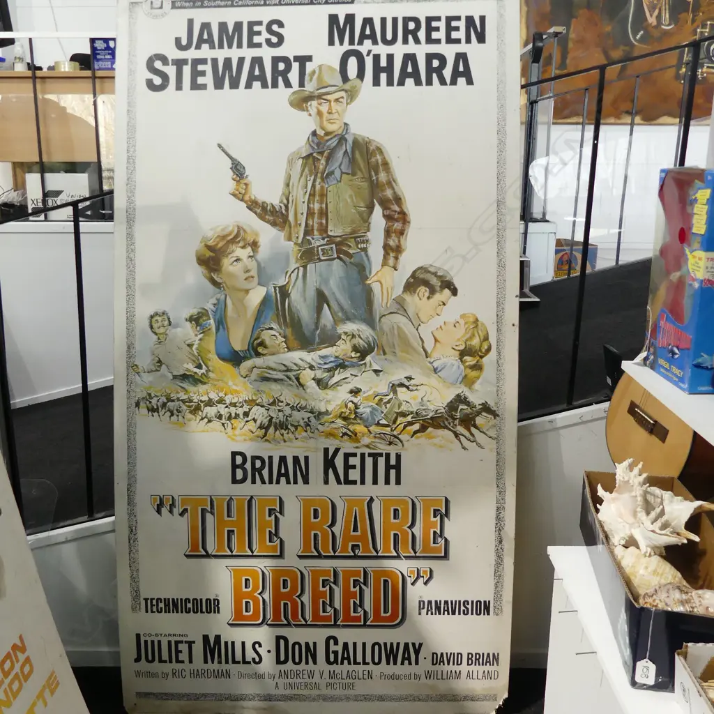 2 LARGE MOVIE ADVERTISING POSTERS BRANDO & THE RARE BREED Image 1++