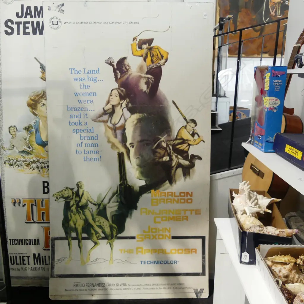 2 LARGE MOVIE ADVERTISING POSTERS BRANDO & THE RARE BREED Image 1++