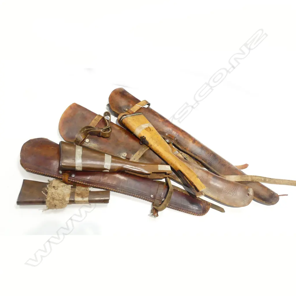 3 LEATHER SHOT GUN HOLDERS AND BUTTS Image 1++