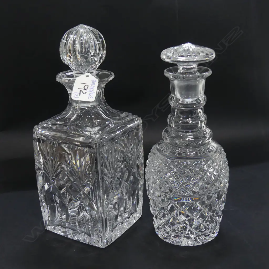 TWO CRYSTAL DECANTERS ONE WEBB CORBETT Image 1++
