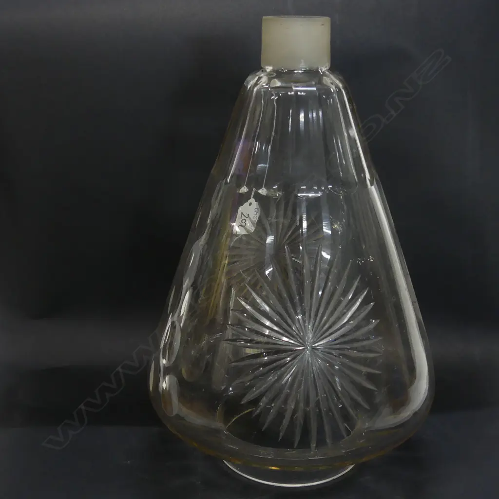 VICTORIAN CUT GLASS LAMPSHADE/PART Image 1++