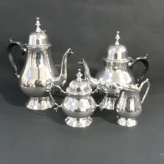 4PC SILVER PLATE TEA/COFFEE SET