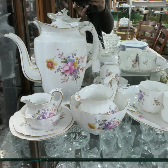 ROYAL CROWN DERBY TEA/COFFEE SET,'DERBY POSIES'