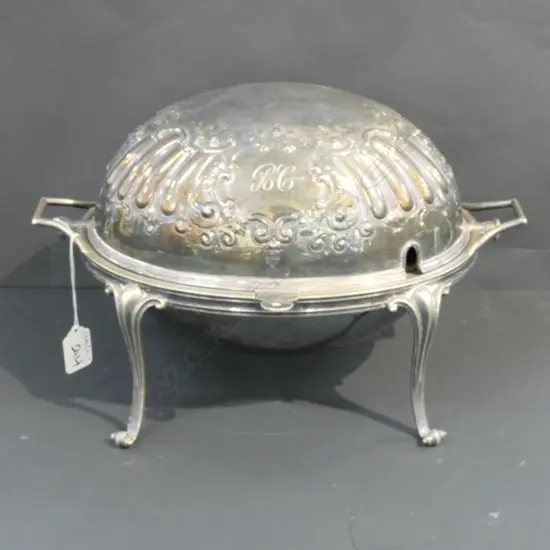 SILVER PLATE BACON WARMER