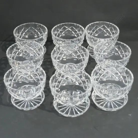 9 FOOTED CRYSTAL DESERT BOWLS