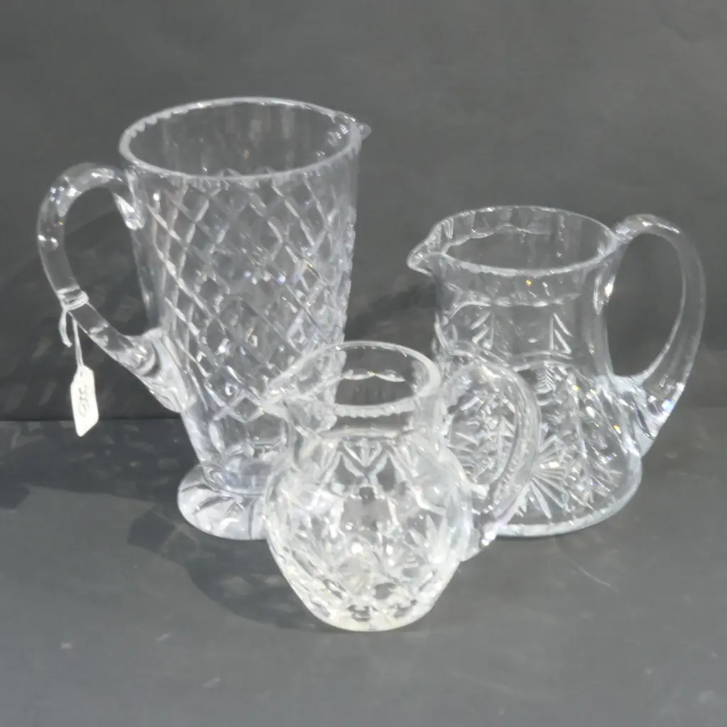3 CRYSTAL JUGS Image 1++