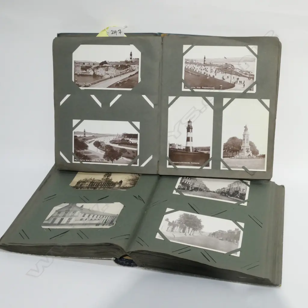 2 OLD POSTCARD ALBUMS ASST WORLD Image 1++