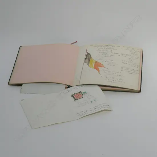 AUTOGRAPH BOOK & BEAUTIFULLY HANDDRAWN CARDS