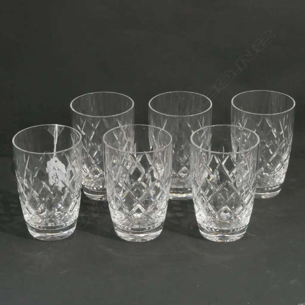 SET OF SIX WEBB CORBETT CRYSTAL TUMBLERS Image 1++