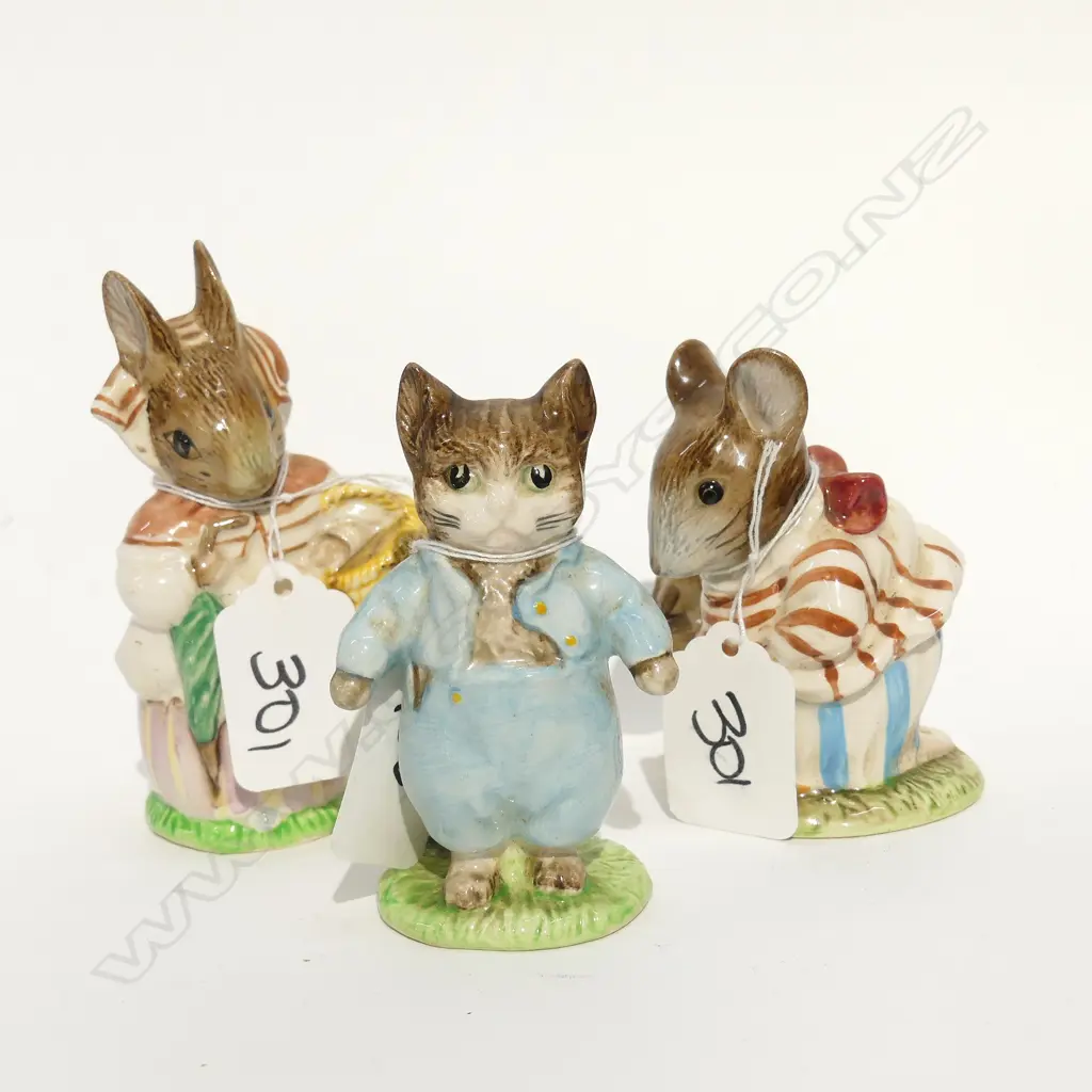 3 BEATRIX POTTER BESWICK FIGURINES Image 1++