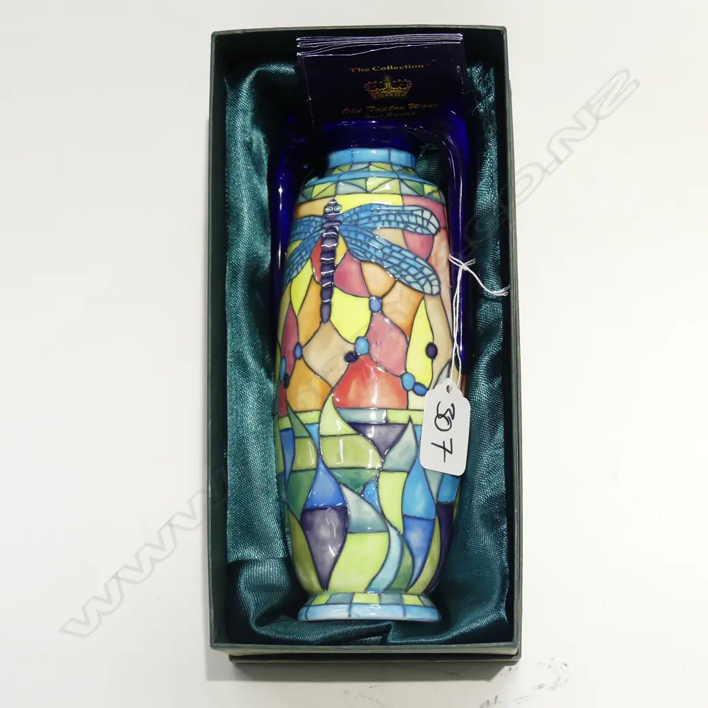 'THE COLLECTION' OLD TUPTON WARE VASE, DESIGNED BY JEANNE McDOUGAL, IN BOX. H.215mm Image 1++