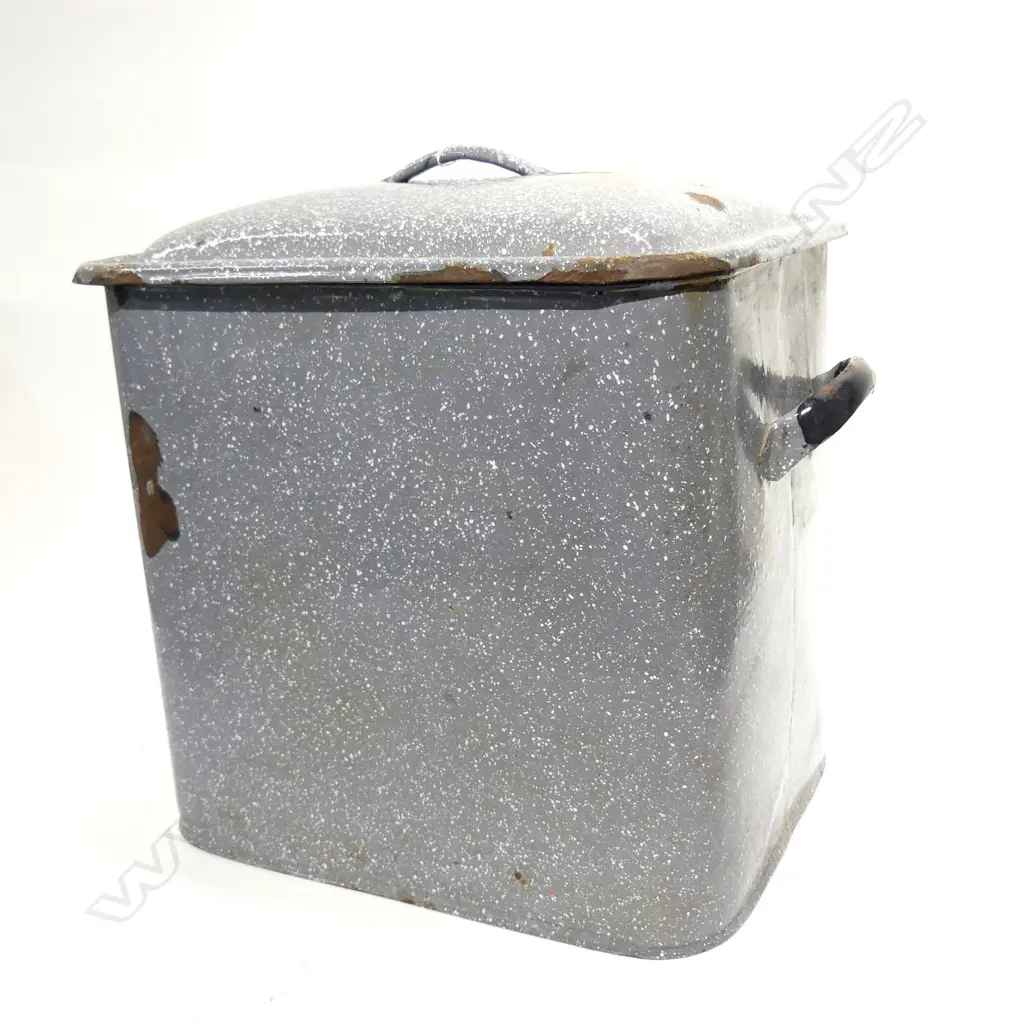 ENAMEL GRANITE WARE BREAD BIN H 330 MM Image 1++