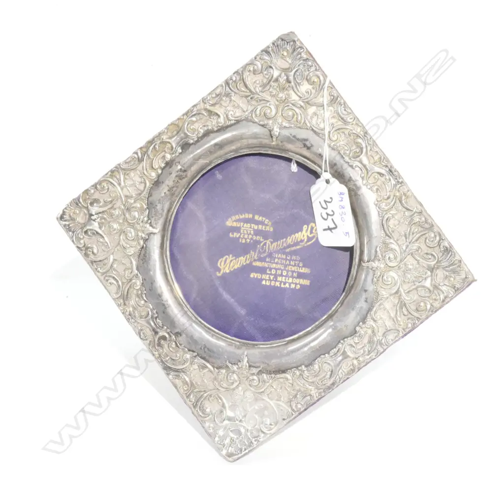 SILVER EASEL PHOTO FRAME, B'HAM 1902 by  Henry Matthews 155 x 155mm Image 1++