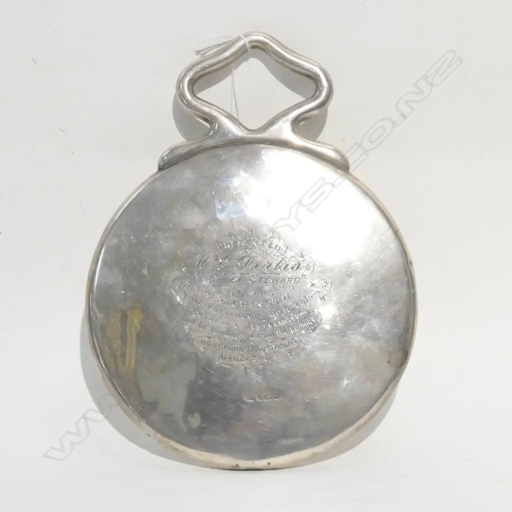 SILVER PRESENTATION MIRROR BIRMINGHAM 1901 Image 1++