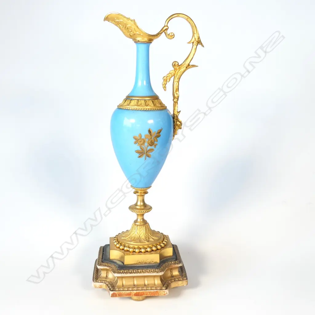 19THC SEVRES AND ORMOLU EWER VASE. Excellent condition ormolu Image 1++