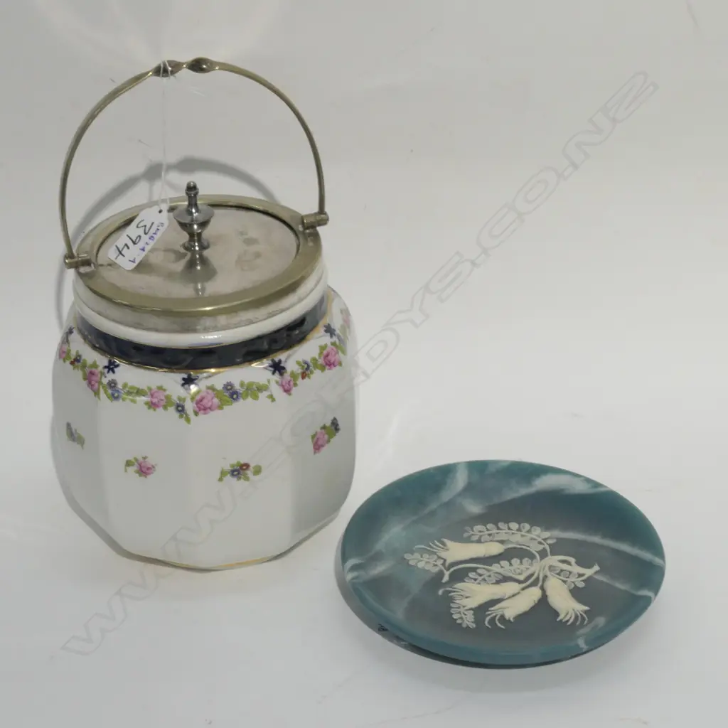 ASST CHINA - BISCUIT BARREL + KOWHAI DISH Image 1++