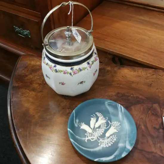 ASST CHINA - BISCUIT BARREL + KOWHAI DISH