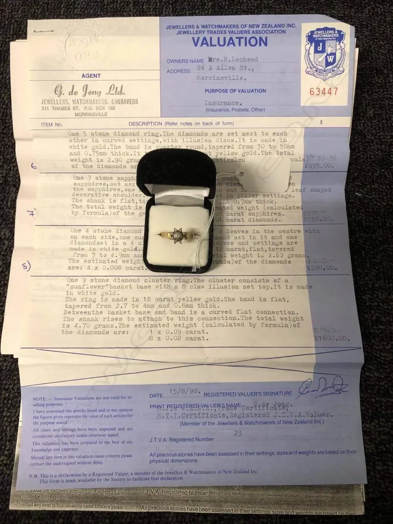 18CT 9 DIAMOND CLUSTER RING 4.77GMS Image 1++