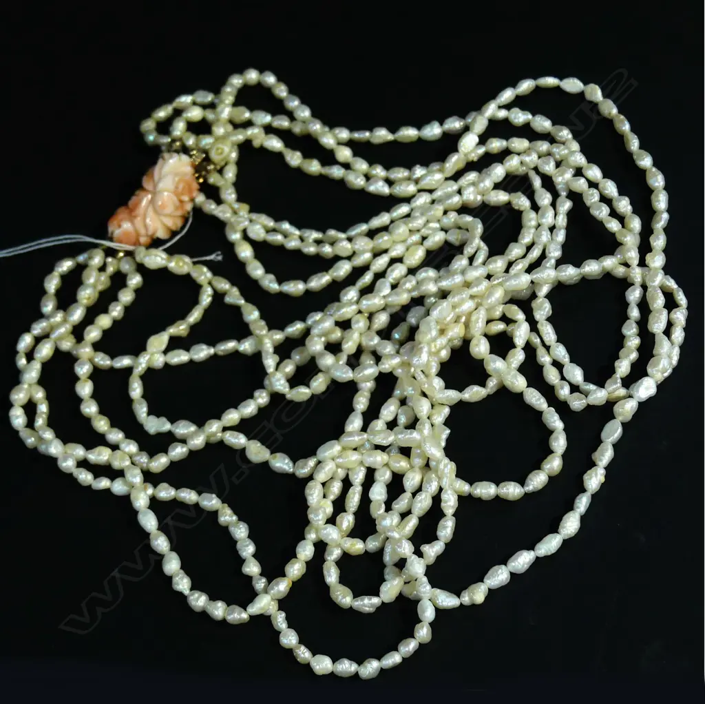 FRESH WATER PEARL SIX STRAND NECKLACE Image 1++