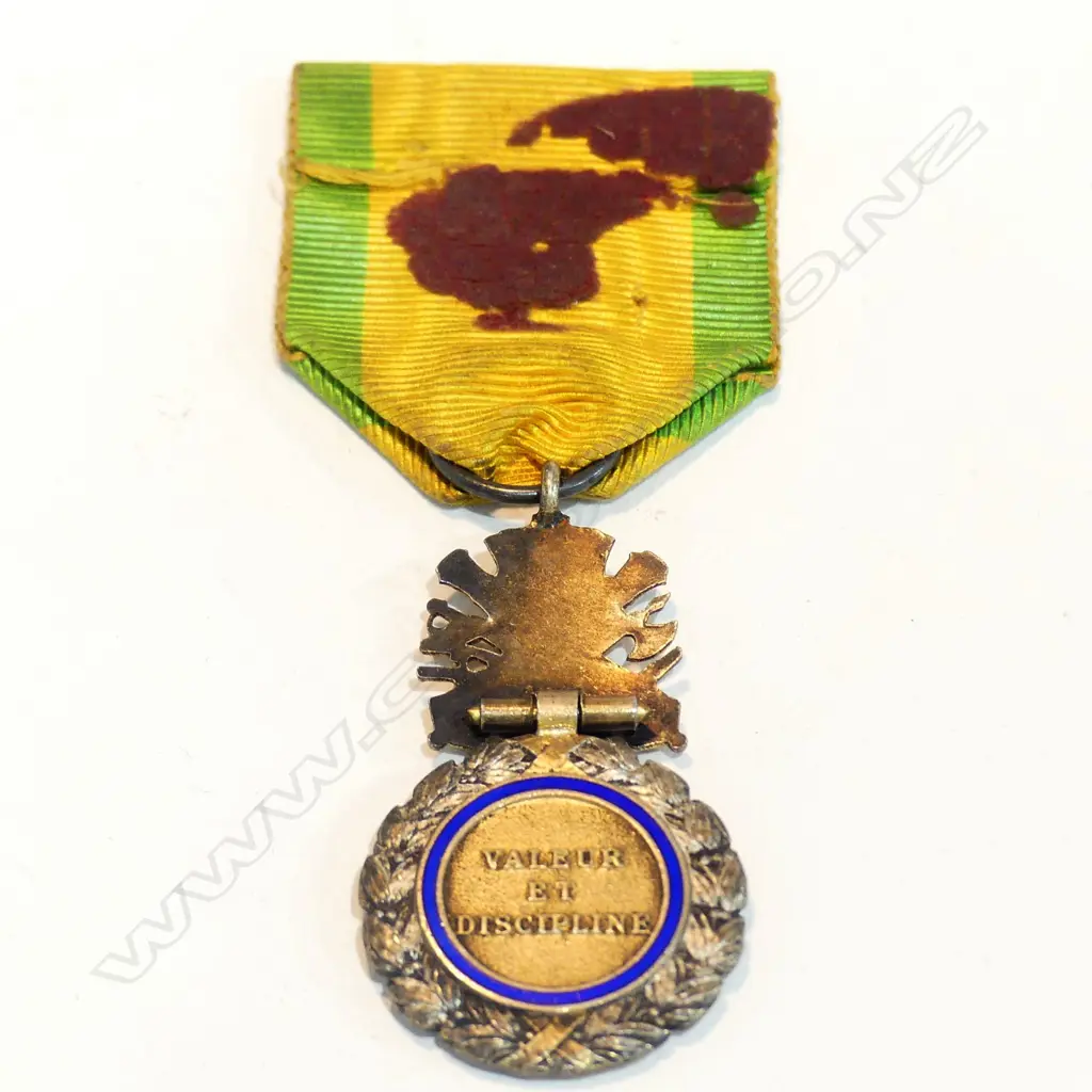 FRENCH "MEDAILLE MILITAIRE" / Republic Francaise 1870 GILT BRONZE MEDAL Image 1++