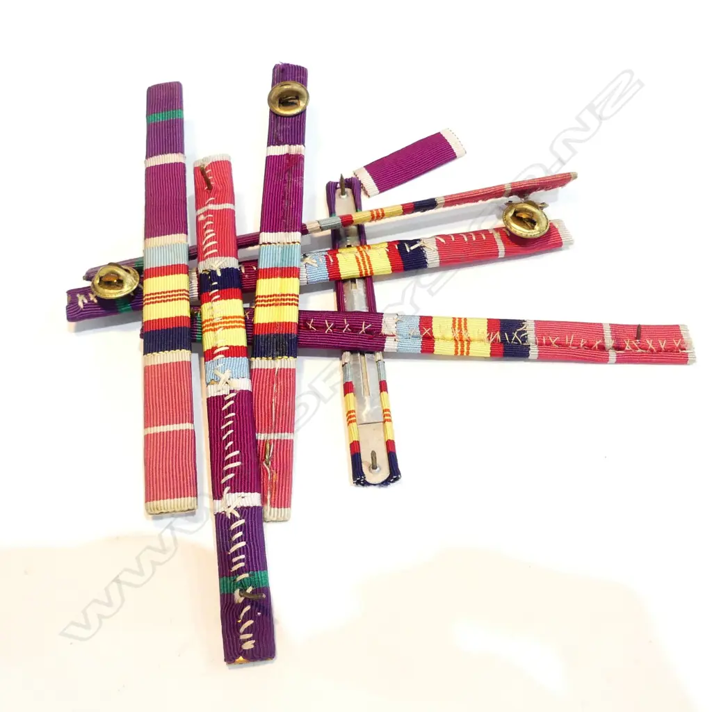 7 MEDAL BARS: RIBBONS FOR MEDALS: BRIT EMPIRE; VIETNAM; ARMY LSGC; MERITORIOUS SERVICE Image 1++