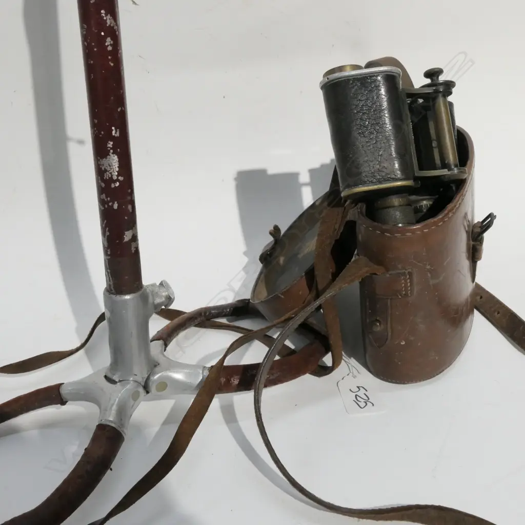 CARL ZEISS BINOCULARS IN NZ MARKED CASE & SHOOTING STICK Image 1++