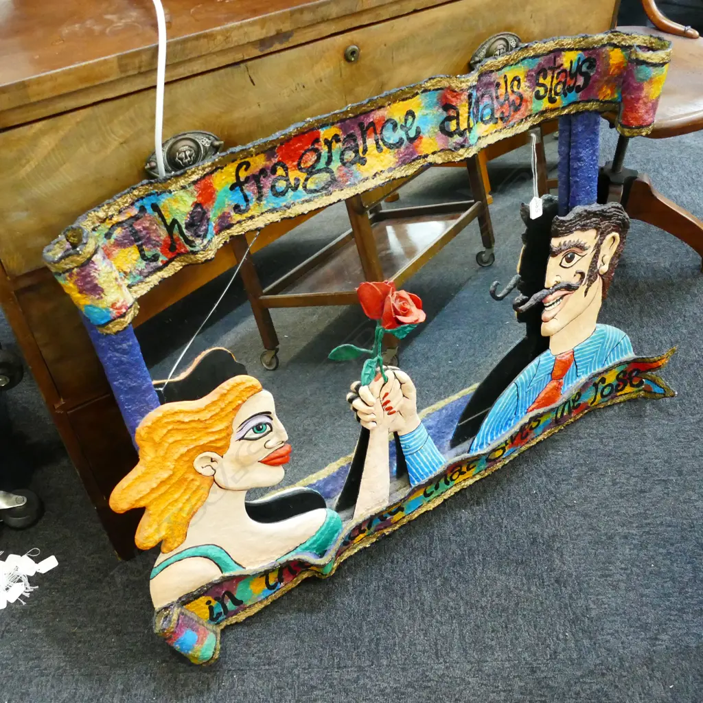 JOSE COX FRAMED ART MIRROR A/F Image 1++