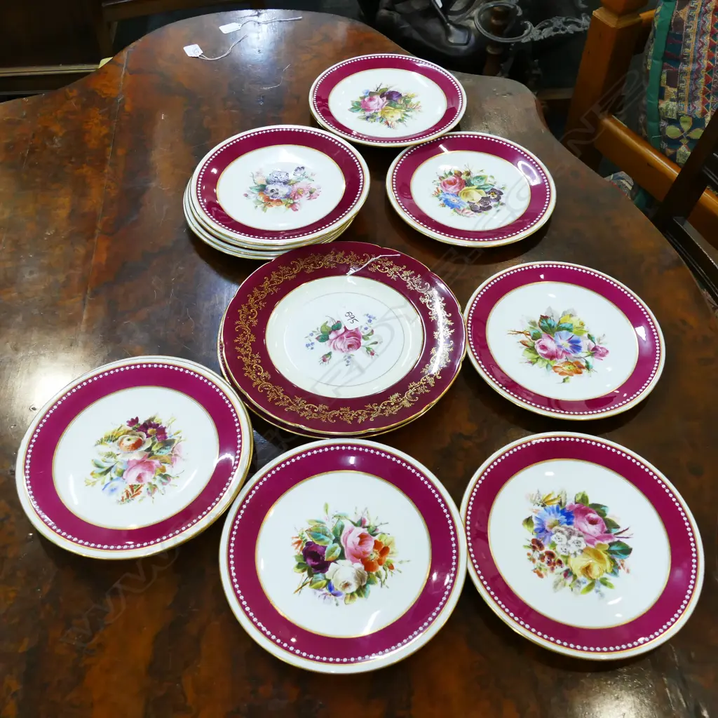 SET OF 12 VICTORIAN PLATES AND TWO OTHERS Image 1++