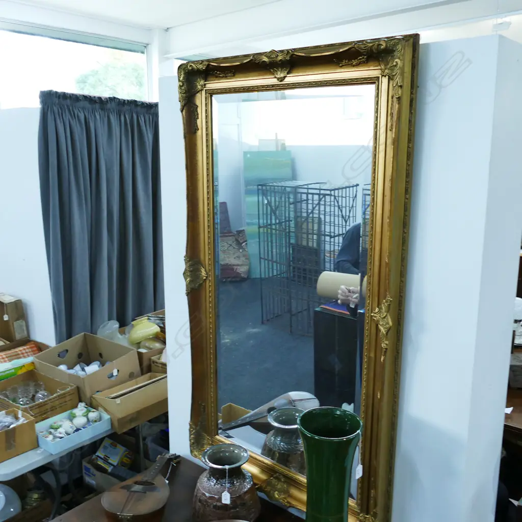 LARGE GILT MIRROR W. 1440 MM H. 820 MM Image 1++